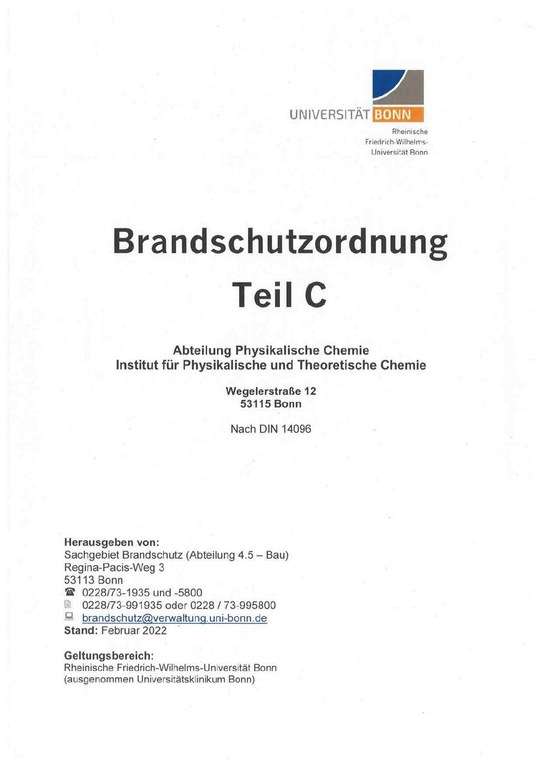 Brandschutz-Ordnung 2022 - Wegelerstrasse
