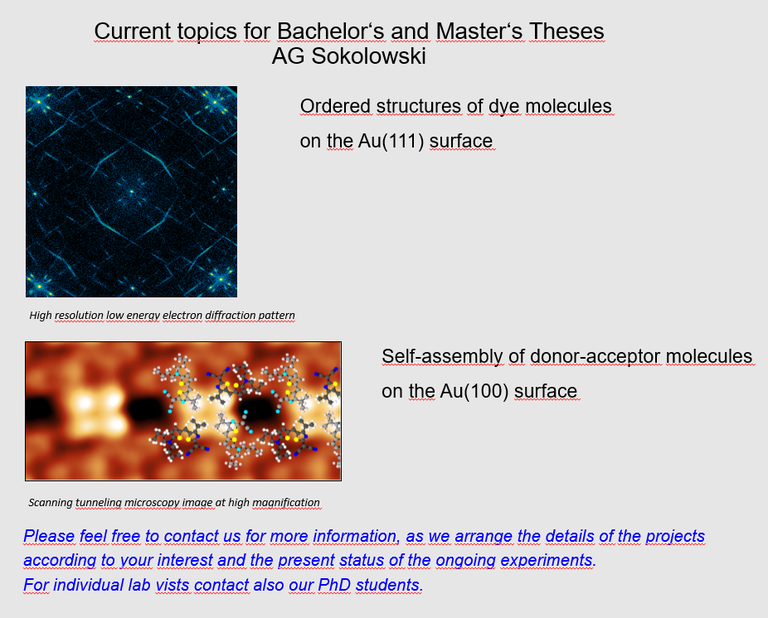 Projects for Bachelor and Master Theses