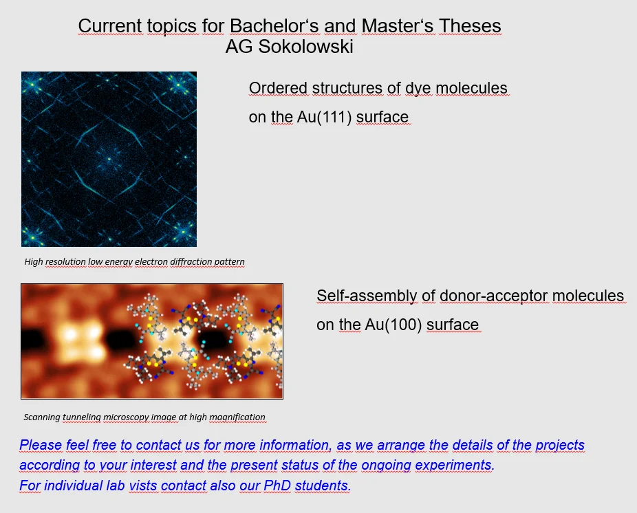 Projects for Bachelor and Master Theses