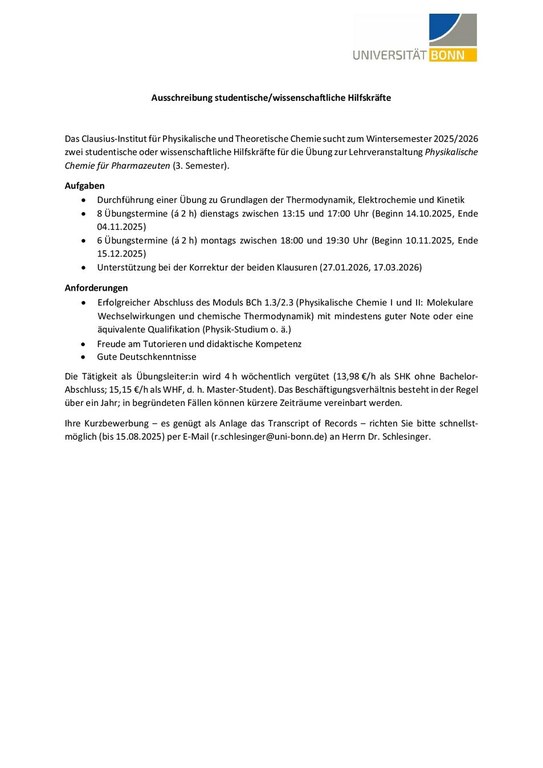 SHK/WHK Stellenausschreibung Schle 3