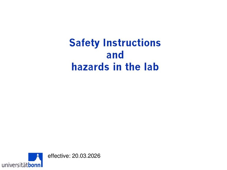 Safety instructions for Sokolowski group